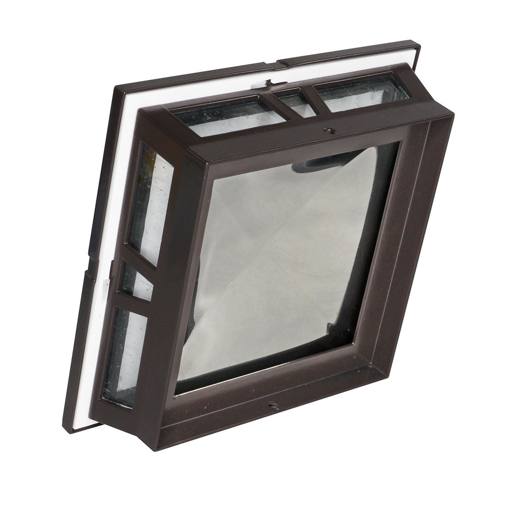 Classy 6x6 Brown Aluminum Cambridge Solar Post Cap