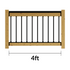 Snap'n lock 4' level infill kit render on a white background with length dimensions
