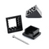 single black square snap'n lock connector and stair adapter