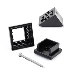 single black square snap'n lock connector and stair adapter