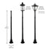 Classy Black Aluminum Lamp Post Base