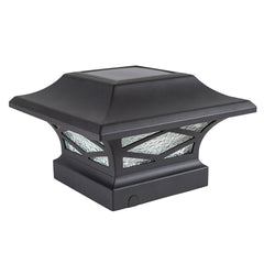 Kingsbridge Black Dual Lighted Solar Post Cap