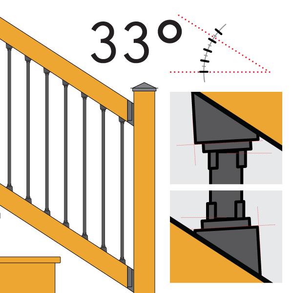 Snap'n Lock™ Stair Baluster Kit - Square